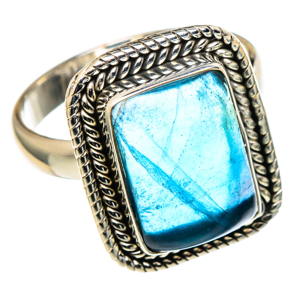 Blue Fluorite Rings handcrafted by Anasilvercos - RING97370