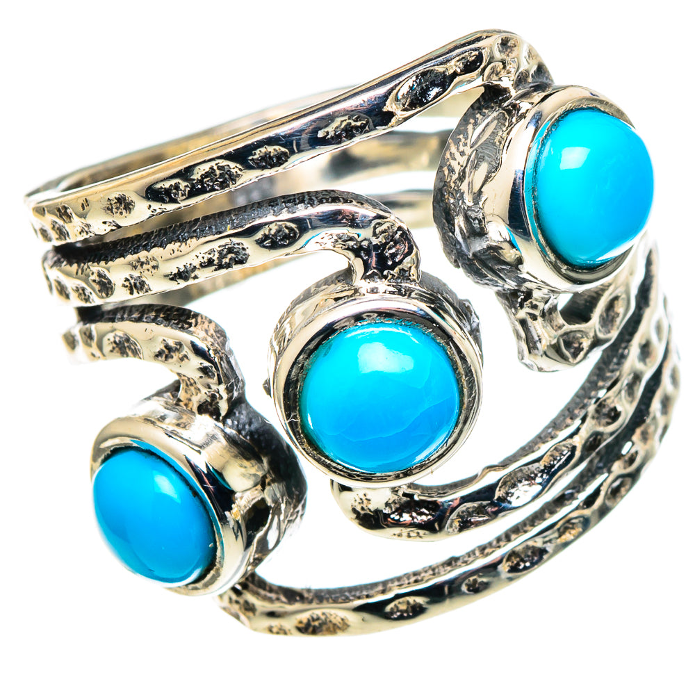 Sleeping Beauty Turquoise Rings handcrafted by Anasilvercos - RING97372