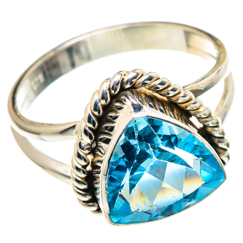 Blue Topaz Rings handcrafted by Anasilvercos - RING97373