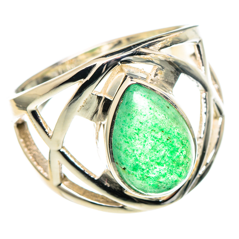 Green Aventurine Rings handcrafted by Anasilvercos - RING97378