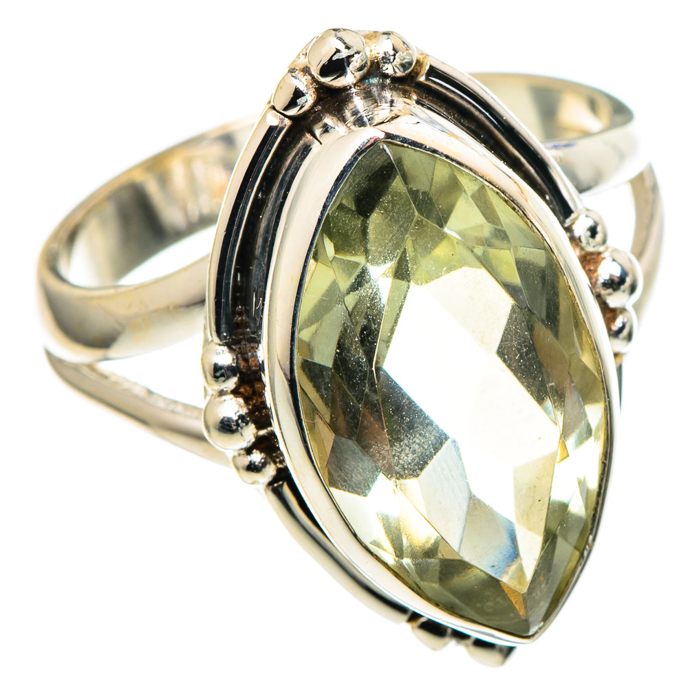 Green Amethyst Rings handcrafted by Anasilvercos - RING97379