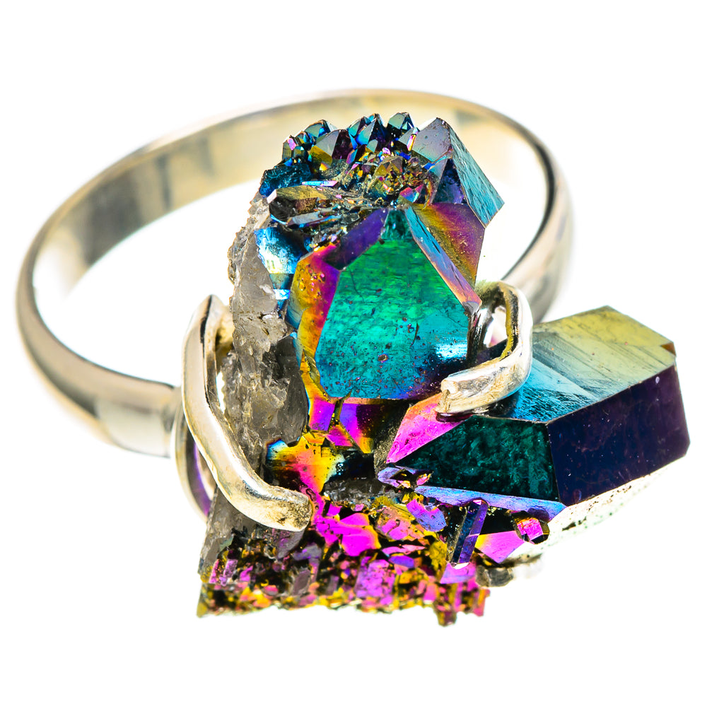 Titanium Sunshine Druzy Rings handcrafted by Anasilvercos - RING97398