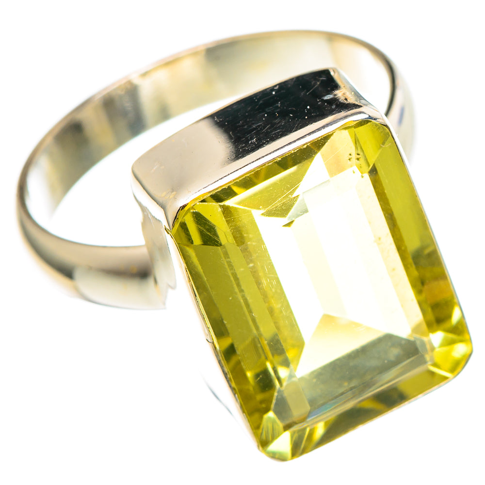 Lemon Quartz Rings handcrafted by Anasilvercos - RING97401