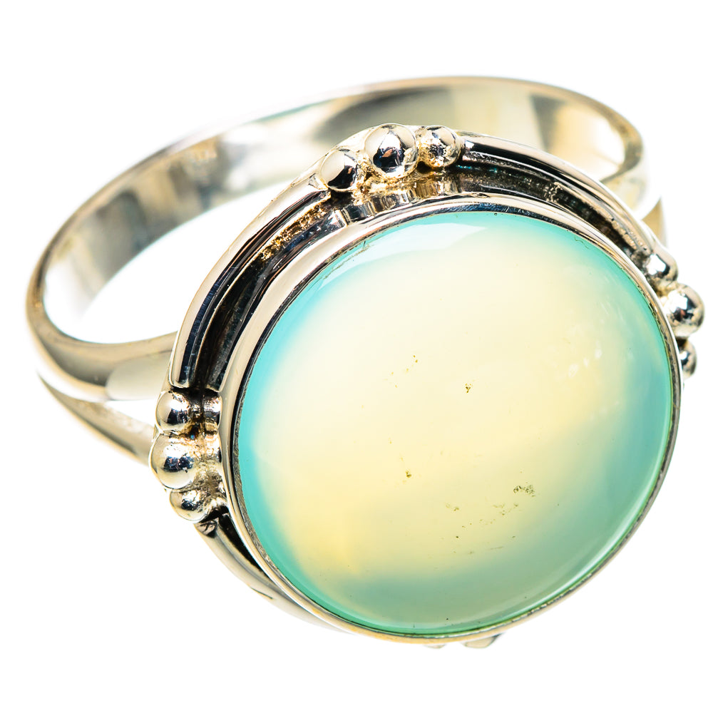 Aqua Chalcedony Rings handcrafted by Anasilvercos - RING97402