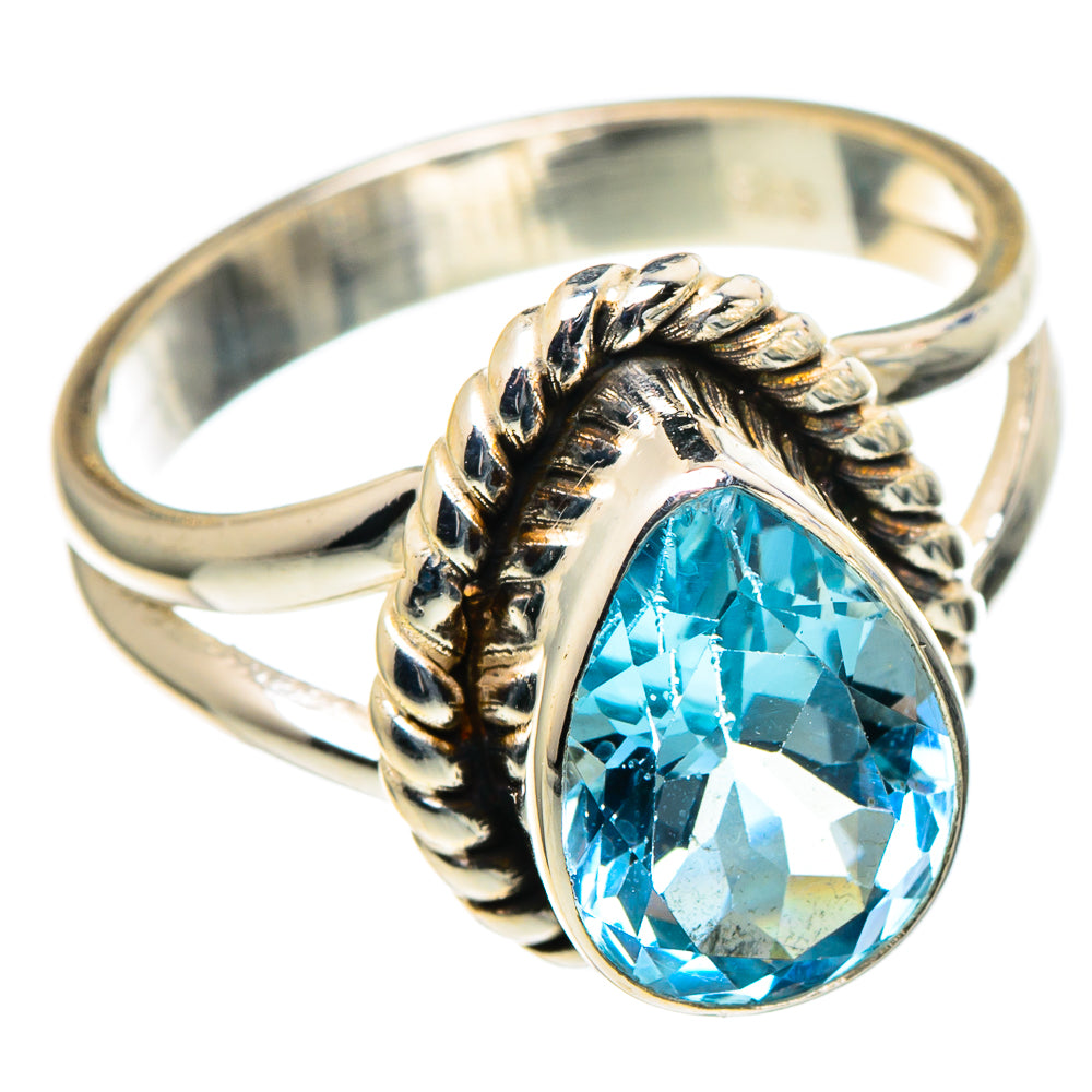 Blue Topaz Rings handcrafted by Anasilvercos - RING97404