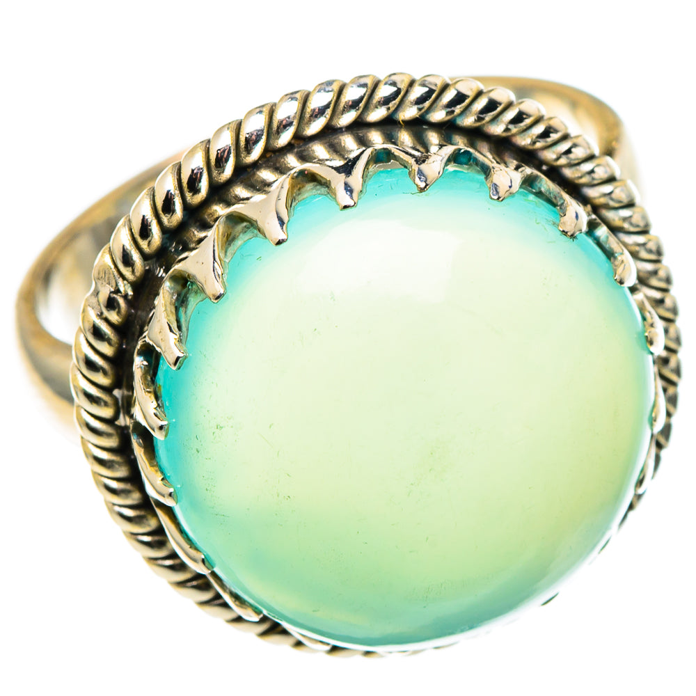 Aqua Chalcedony Rings handcrafted by Anasilvercos - RING97445