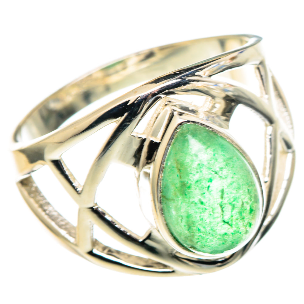 Green Aventurine Rings handcrafted by Anasilvercos - RING97449