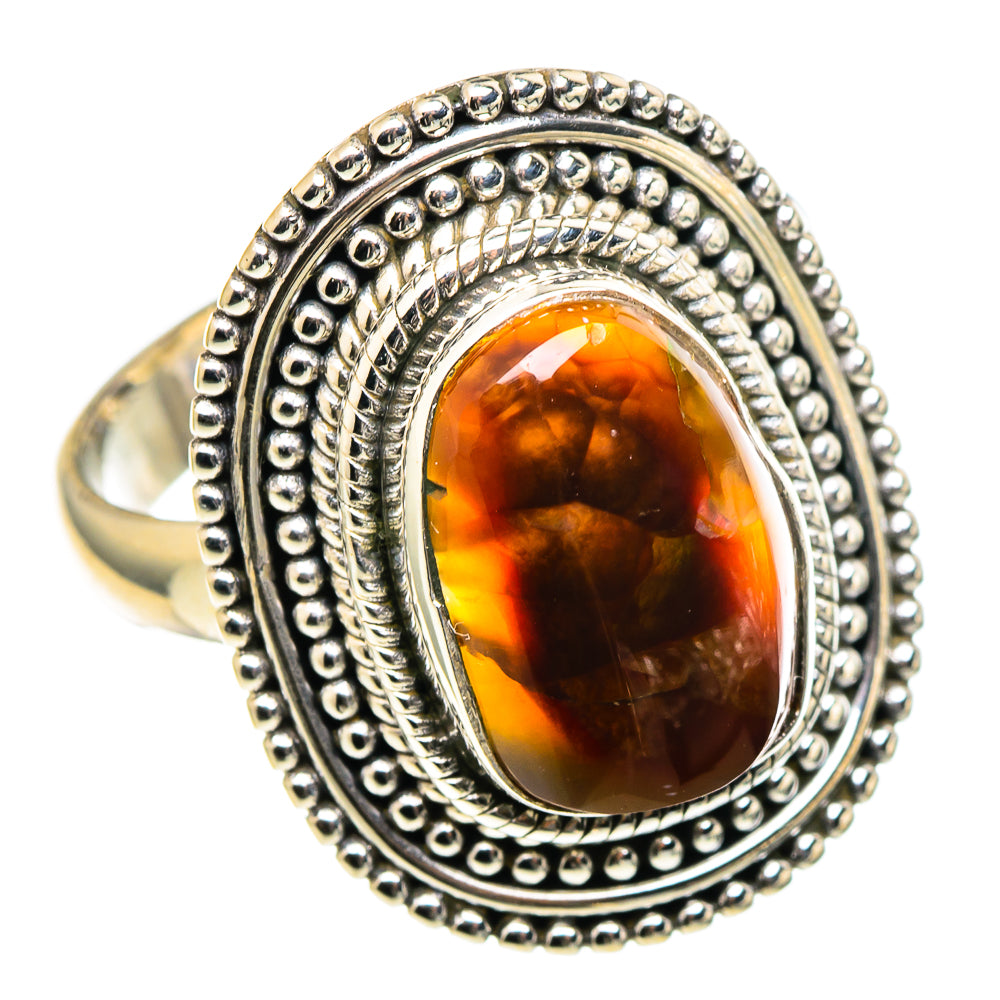 Mexican Fire Agate Rings handcrafted by Anasilvercos - RING97451