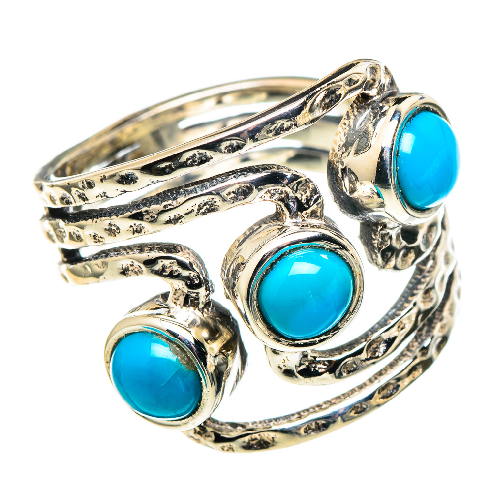 Sleeping Beauty Turquoise Rings handcrafted by Anasilvercos - RING97477