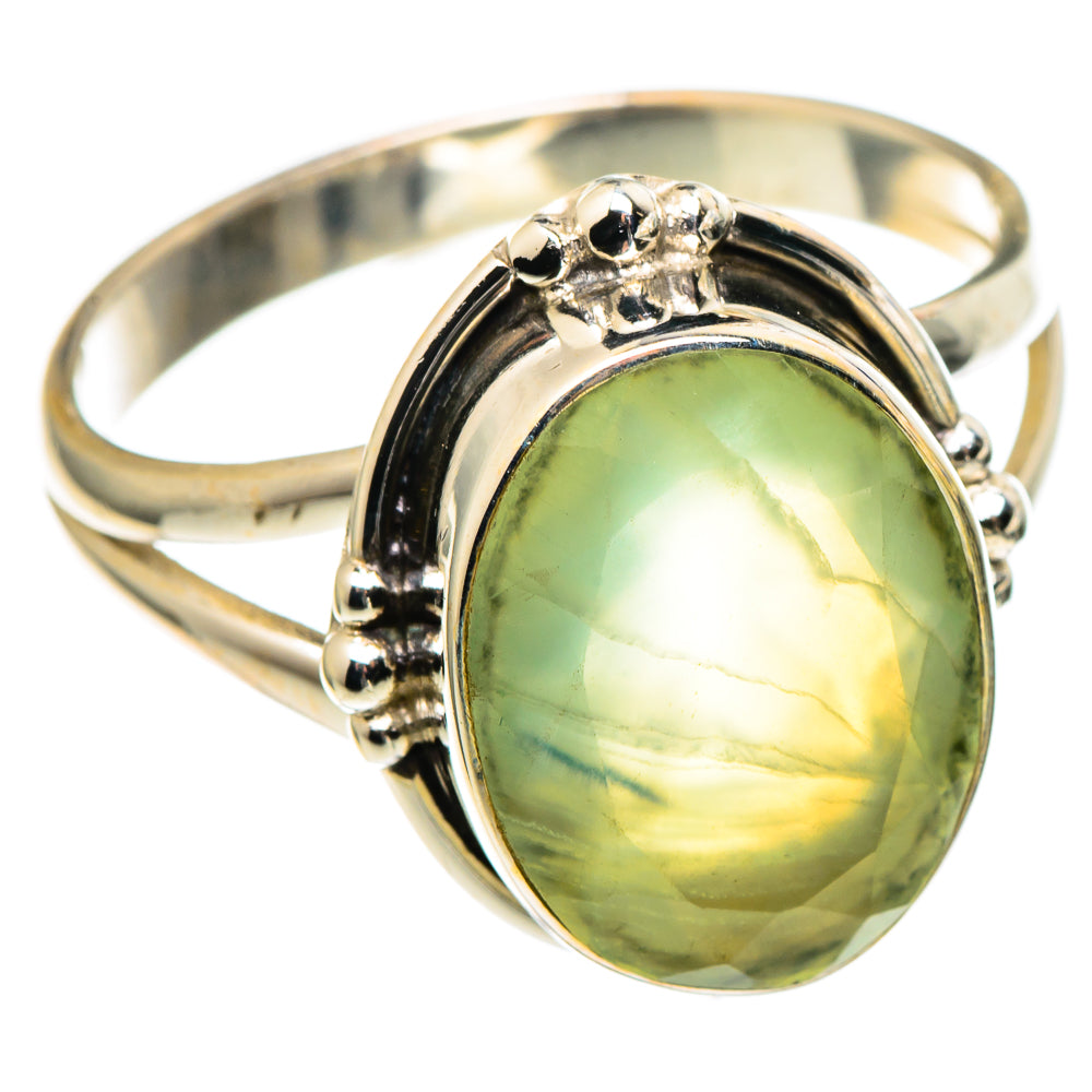 Prehnite Rings handcrafted by Anasilvercos - RING97479