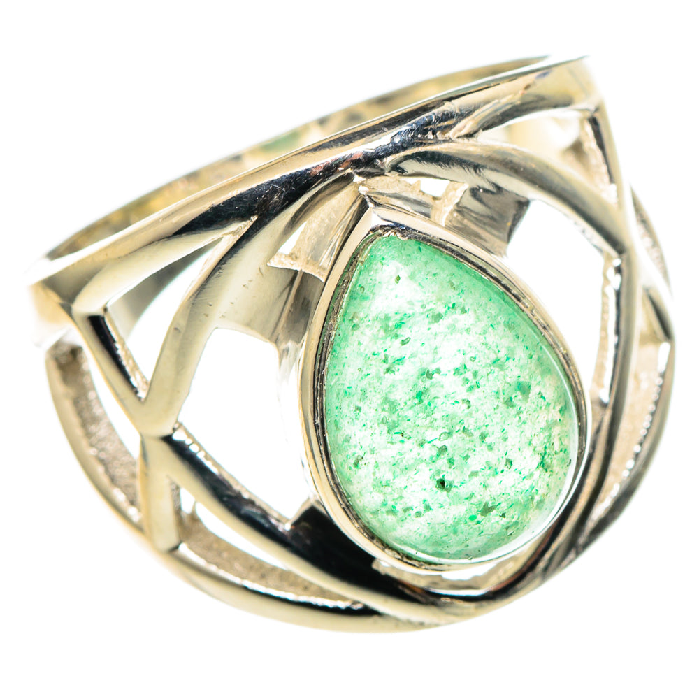 Green Aventurine Rings handcrafted by Anasilvercos - RING97480