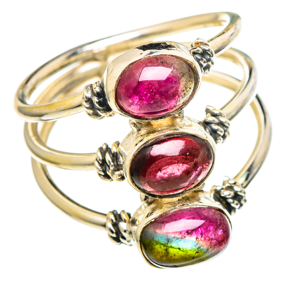 Watermelon Tourmaline Rings handcrafted by Anasilvercos - RING97486