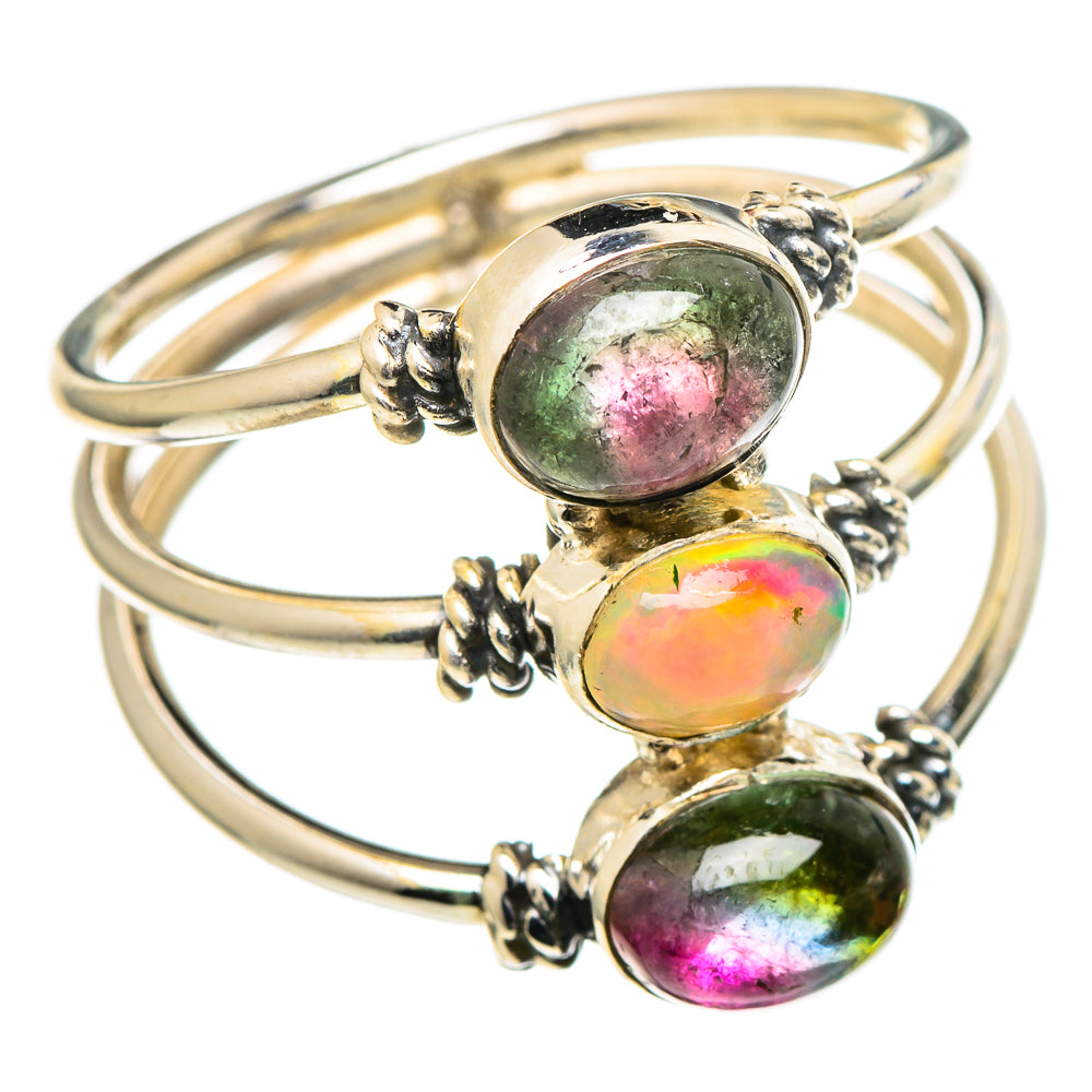 Watermelon Tourmaline Rings handcrafted by Anasilvercos - RING97498