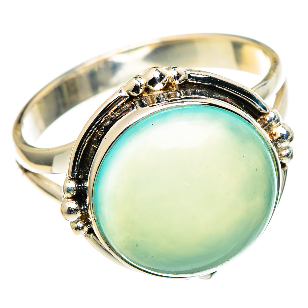 Aqua Chalcedony Rings handcrafted by Anasilvercos - RING97507
