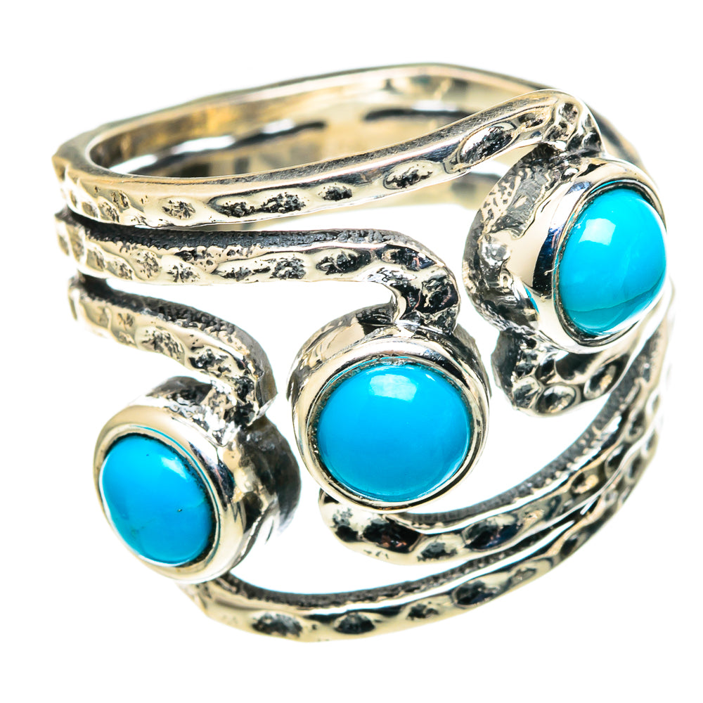 Sleeping Beauty Turquoise Rings handcrafted by Anasilvercos - RING97509