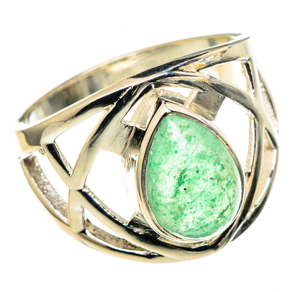 Green Aventurine Rings handcrafted by Anasilvercos - RING97511