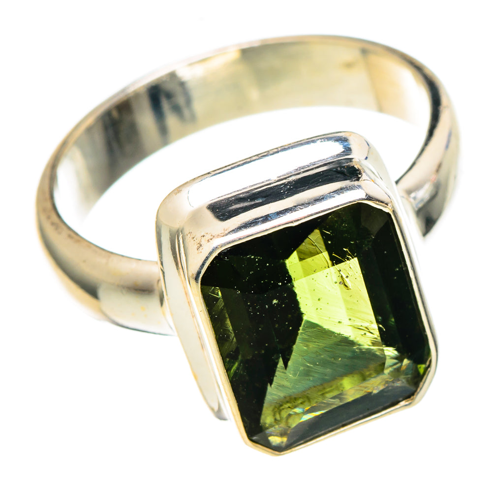 Green Tourmaline Rings handcrafted by Anasilvercos - RING97512