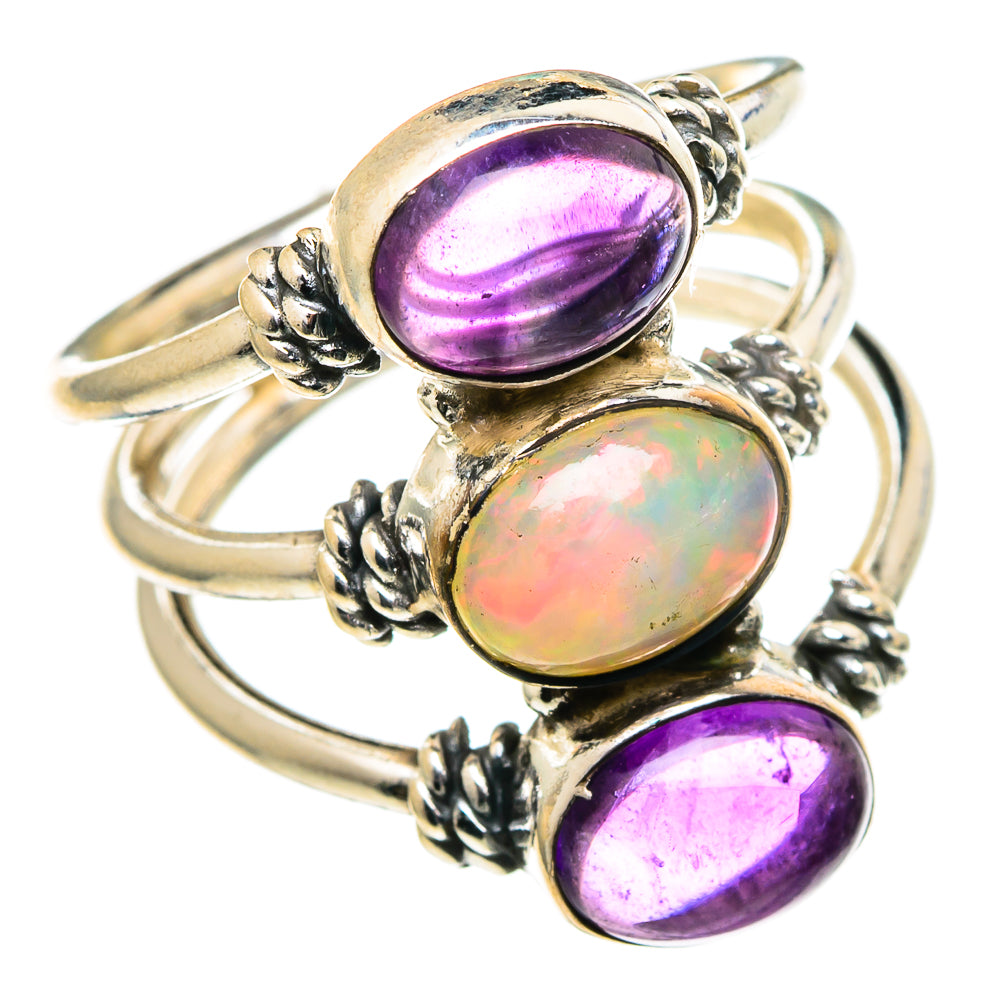 Ethiopian Opal Rings handcrafted by Anasilvercos - RING97528