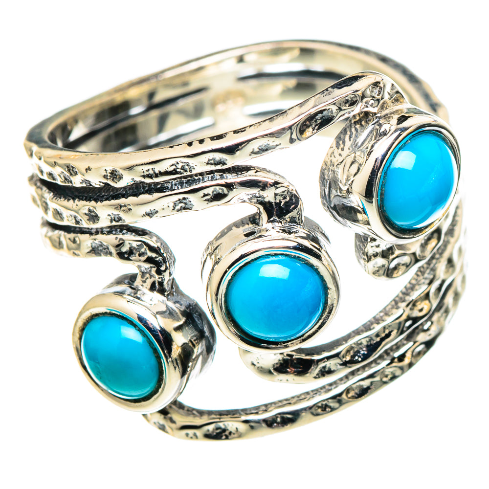 Sleeping Beauty Turquoise Rings handcrafted by Anasilvercos - RING97536