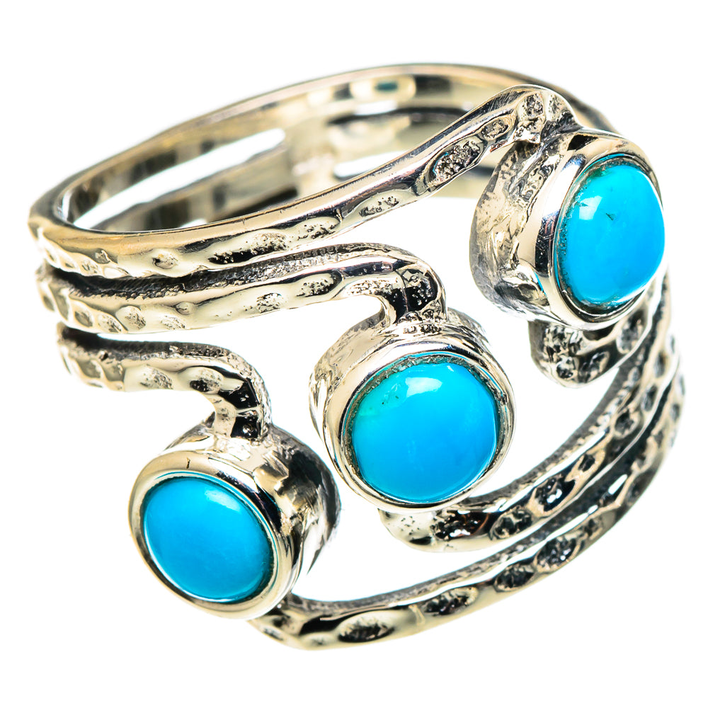 Sleeping Beauty Turquoise Rings handcrafted by Anasilvercos - RING97558