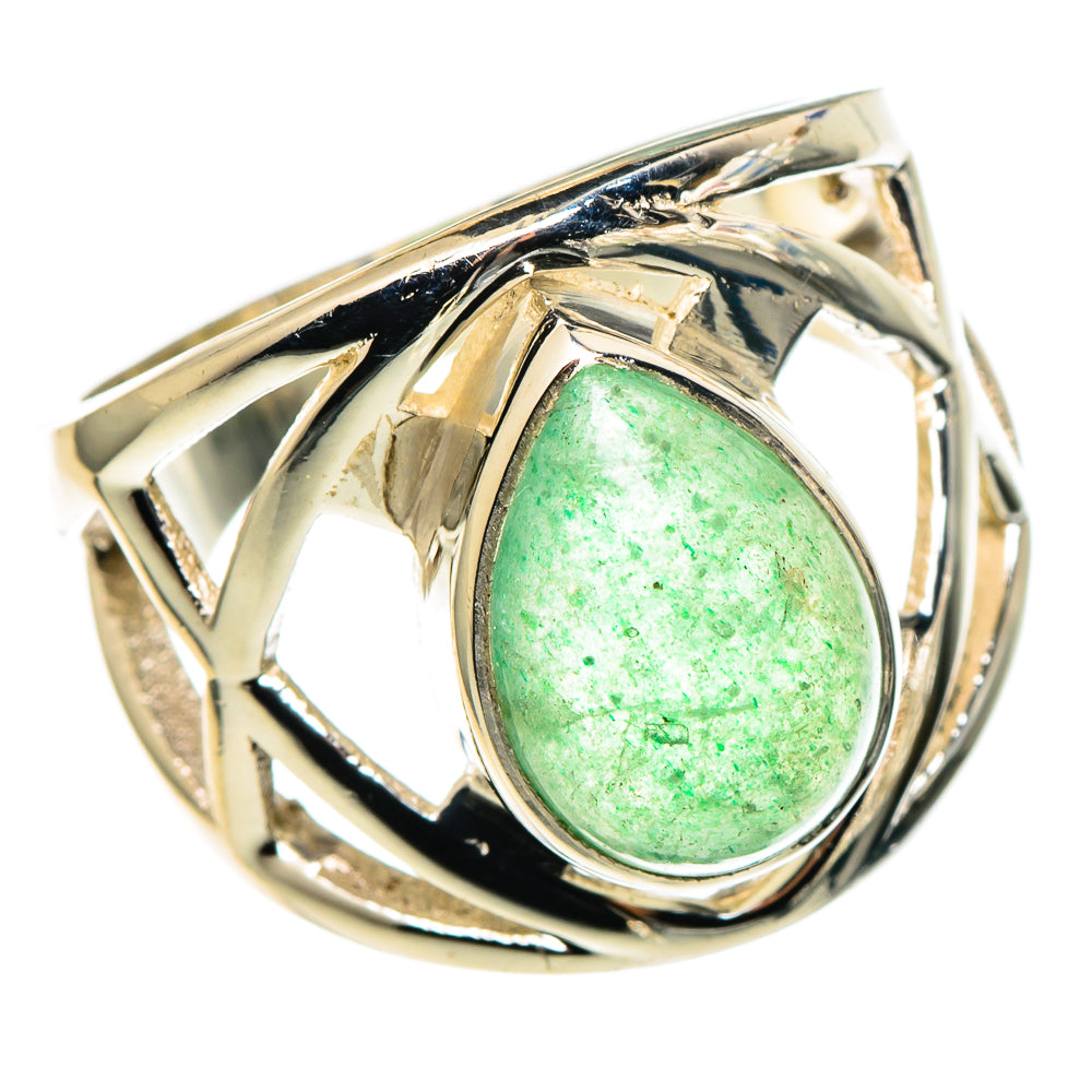 Green Aventurine Rings handcrafted by Anasilvercos - RING97563