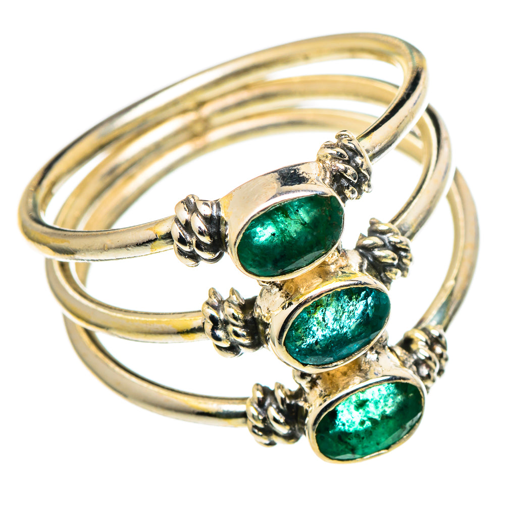 Zambian Emerald Rings handcrafted by Anasilvercos - RING97564