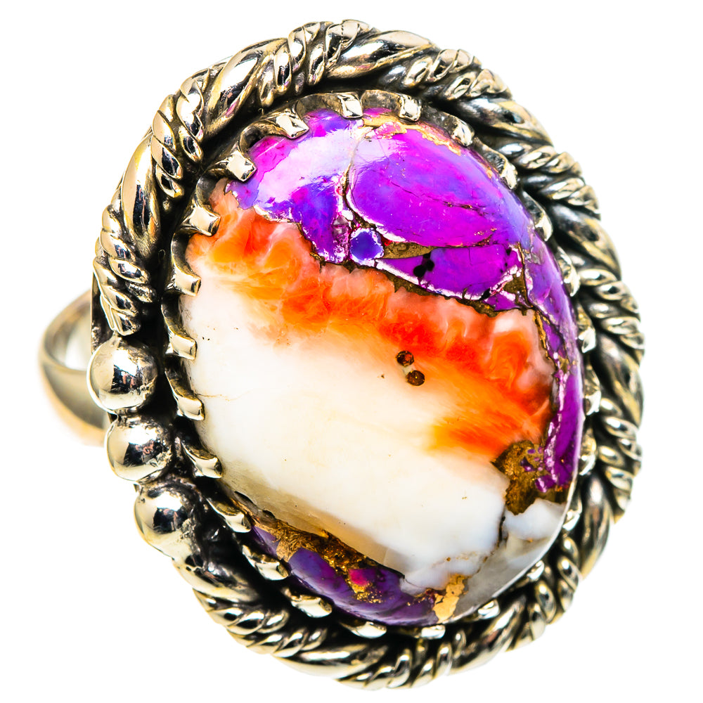 Spiny Oyster Turquoise Rings handcrafted by Anasilvercos - RING97577