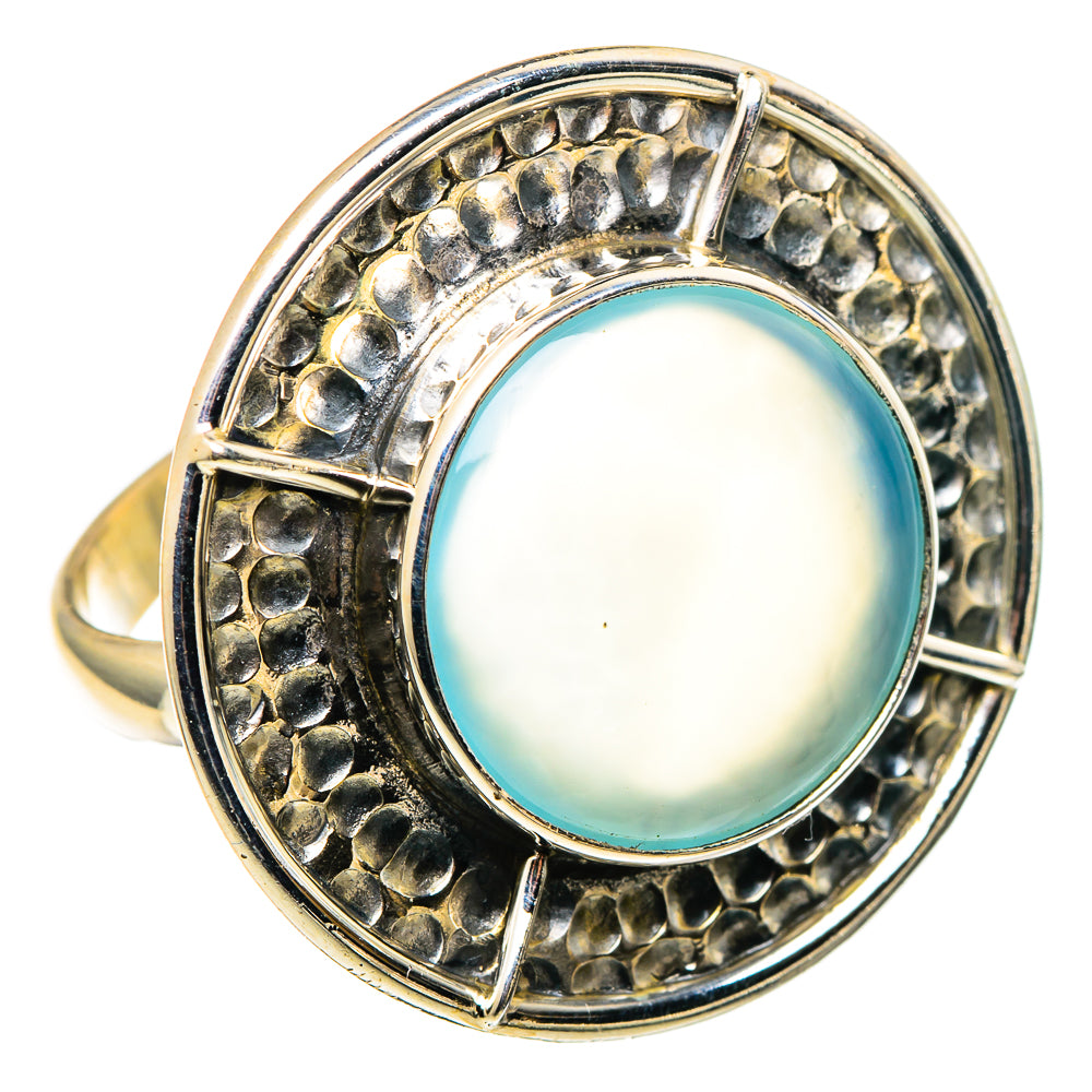 Aqua Chalcedony Rings handcrafted by Anasilvercos - RING97588 - Photo 2