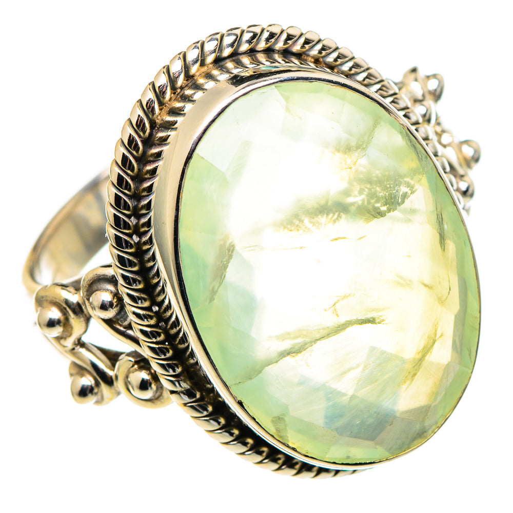 Prehnite Rings handcrafted by Anasilvercos - RING97624