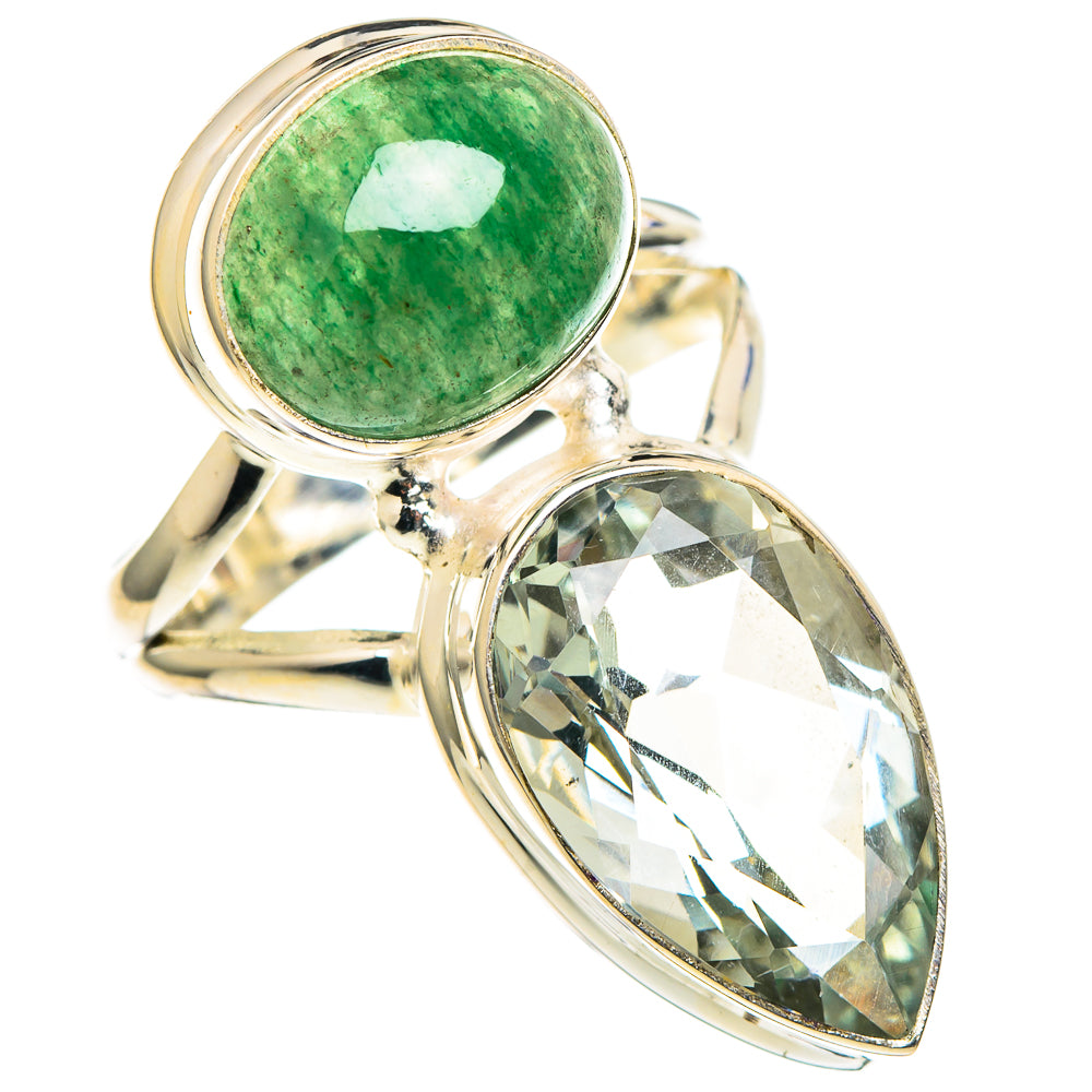 Green Amethyst Rings handcrafted by Anasilvercos - RING97626