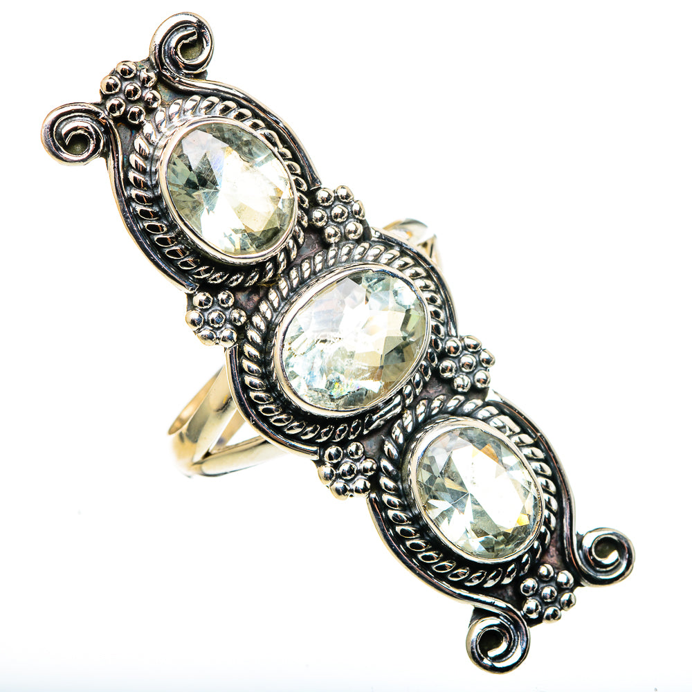 Green Amethyst Rings handcrafted by Anasilvercos - RING97628