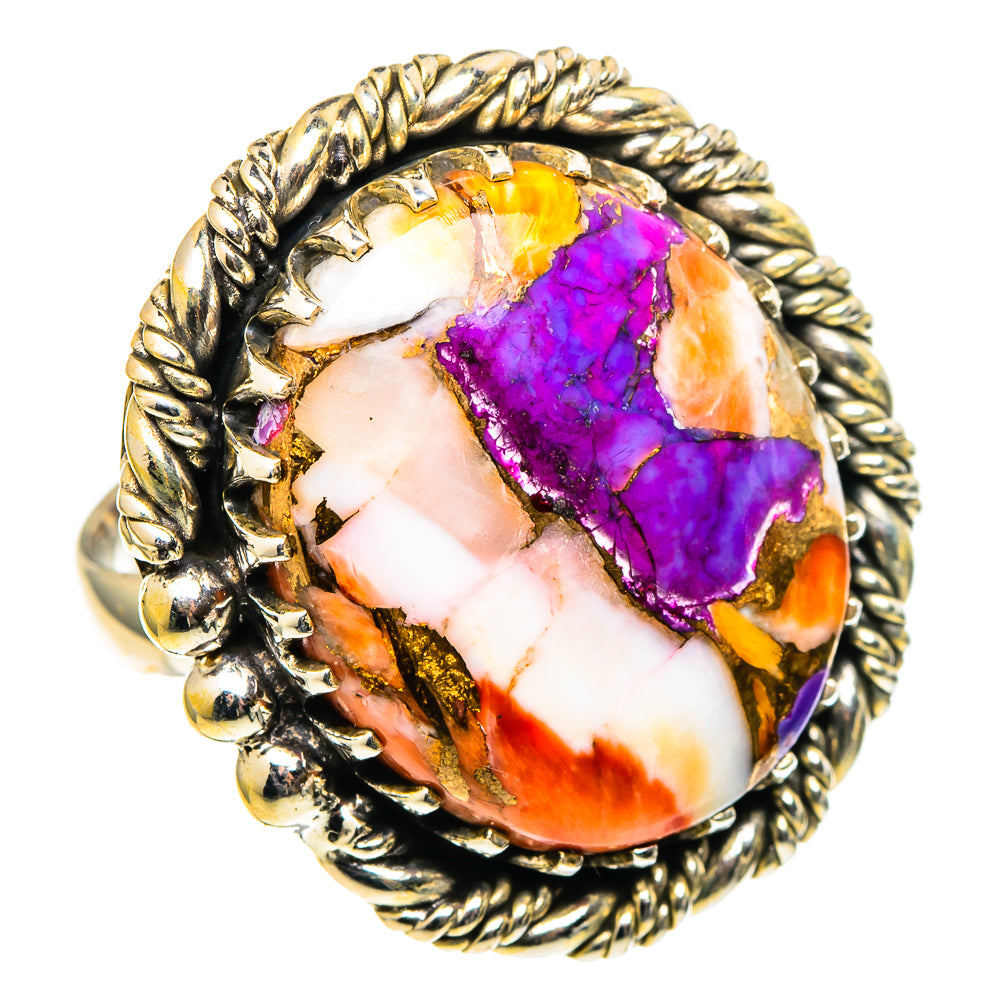 Spiny Oyster Turquoise Rings handcrafted by Anasilvercos - RING97649