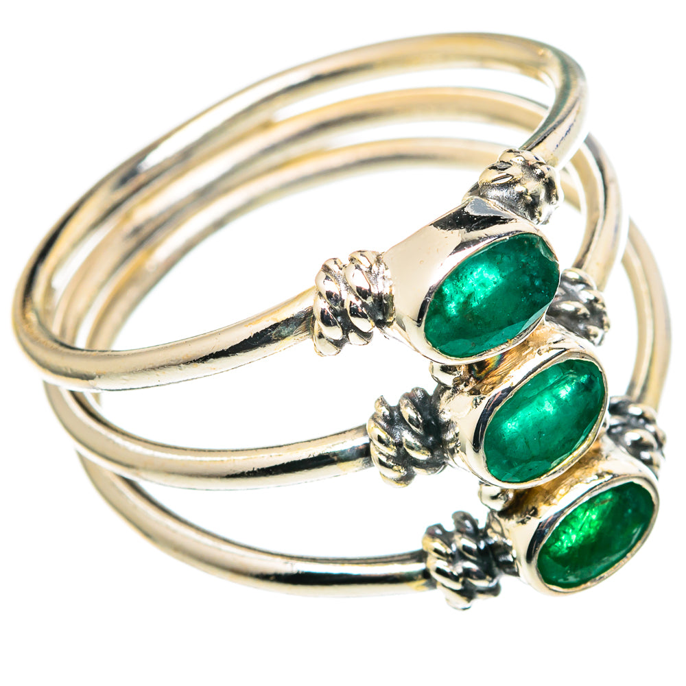 Zambian Emerald Rings handcrafted by Anasilvercos - RING97679