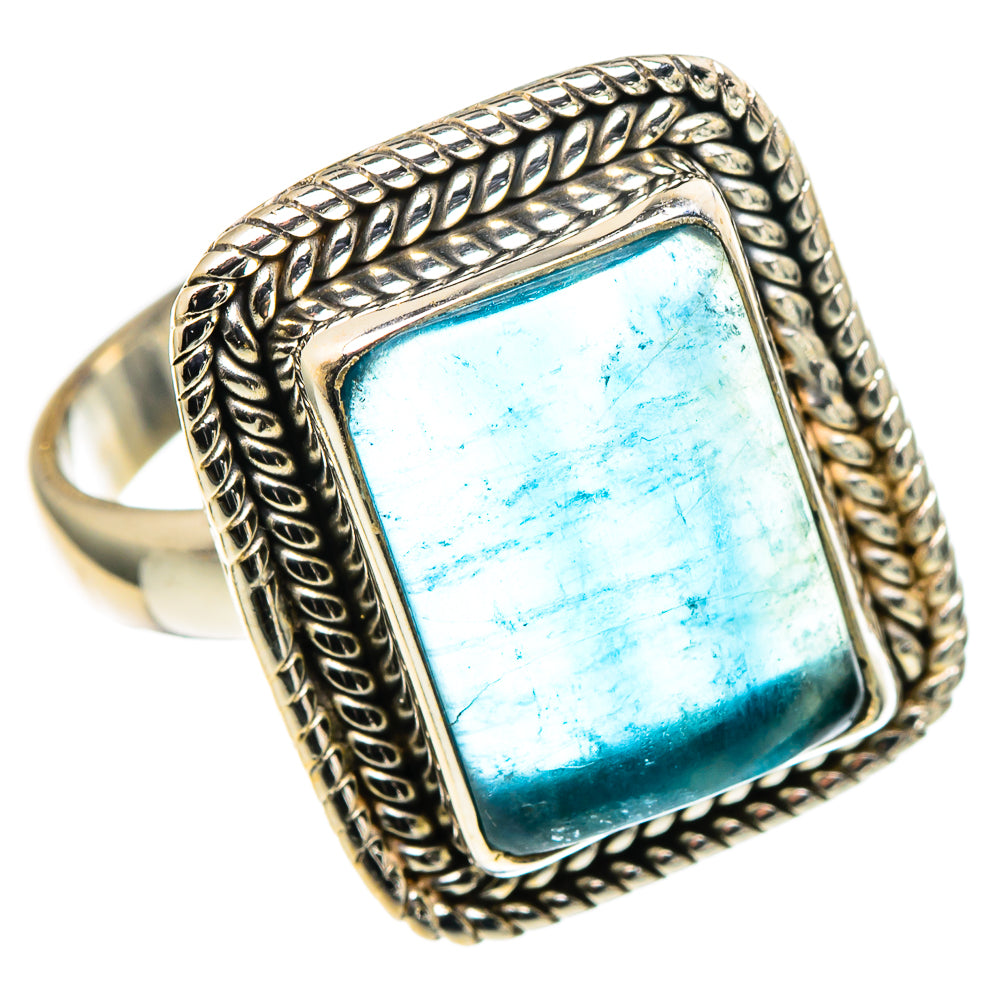 Blue Fluorite Rings handcrafted by Anasilvercos - RING97715