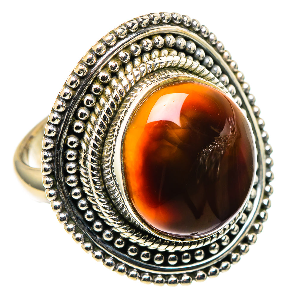Mexican Fire Agate Rings handcrafted by Anasilvercos - RING97722