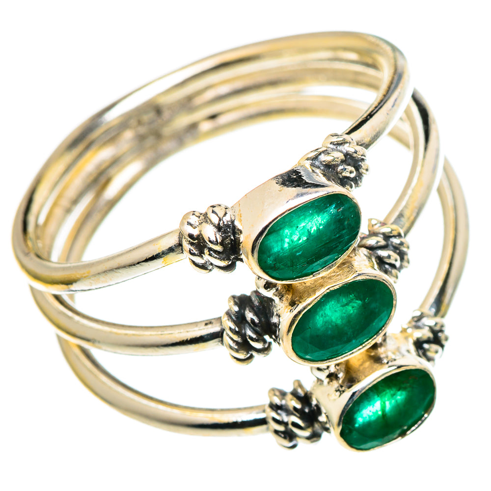 Zambian Emerald Rings handcrafted by Anasilvercos - RING97757