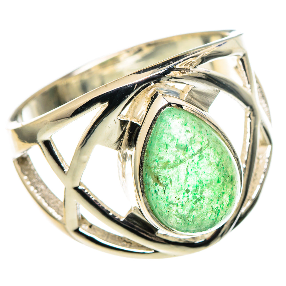 Green Aventurine Rings handcrafted by Anasilvercos - RING97758