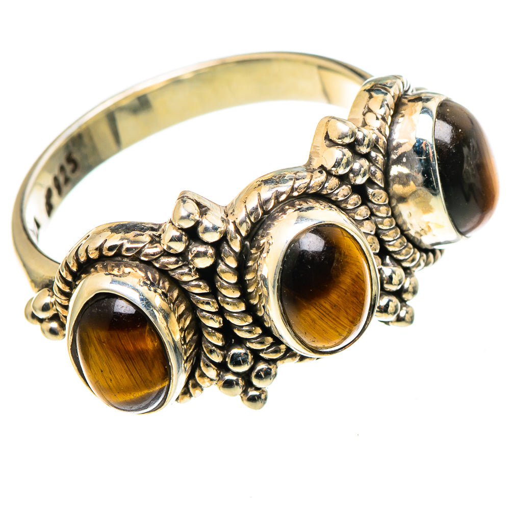 Tiger Eye Rings handcrafted by Anasilvercos - RING97760