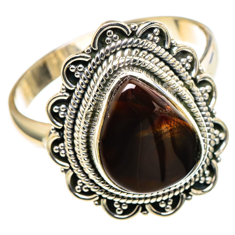 Mexican Fire Agate Rings handcrafted by Anasilvercos - RING97761