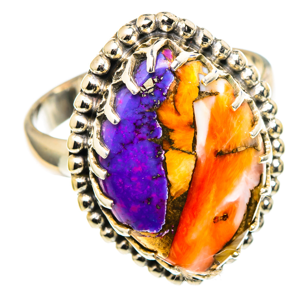 Spiny Oyster Turquoise Rings handcrafted by Anasilvercos - RING97779