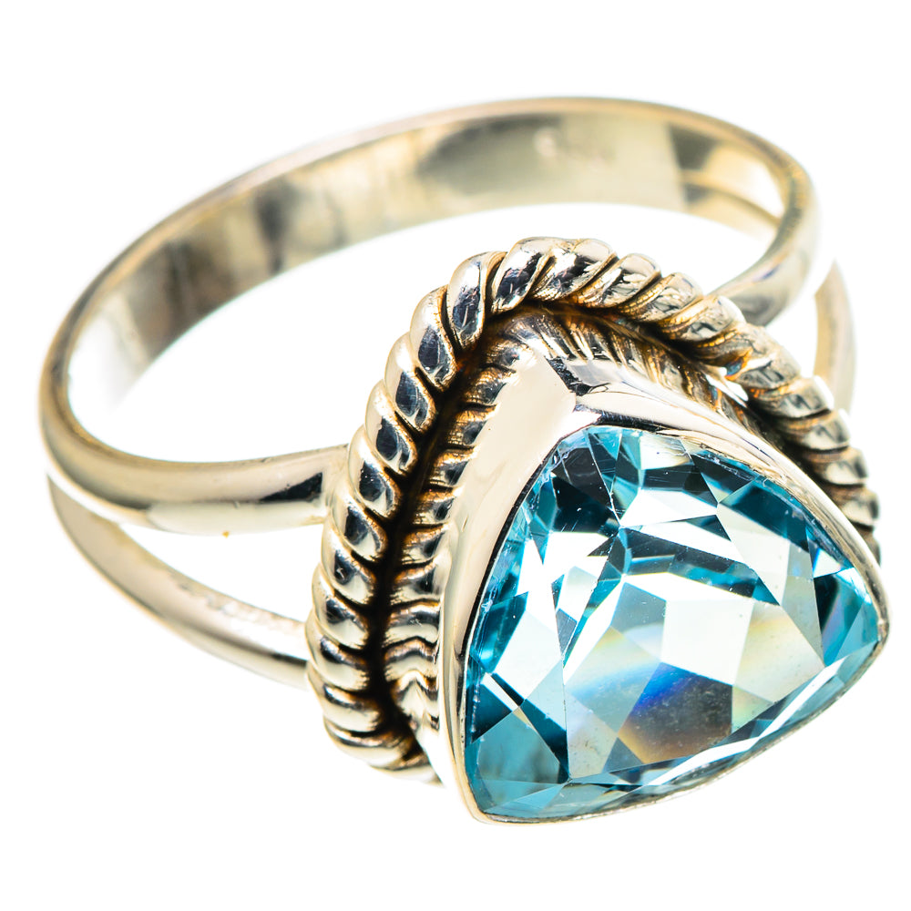 Blue Topaz Rings handcrafted by Anasilvercos - RING97787