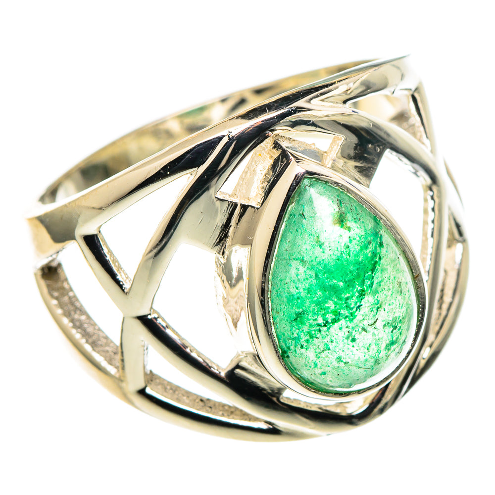Green Aventurine Rings handcrafted by Anasilvercos - RING97831