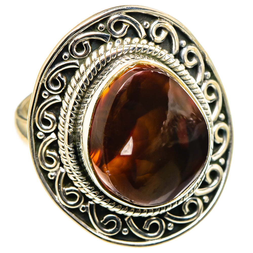 Mexican Fire Agate Rings handcrafted by Anasilvercos - RING97835 - Photo 2