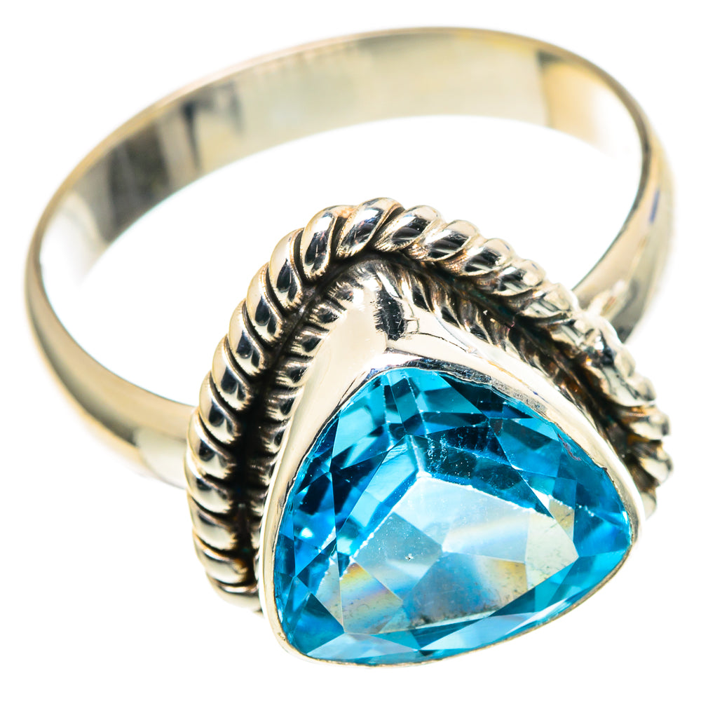 Blue Topaz Rings handcrafted by Anasilvercos - RING97865
