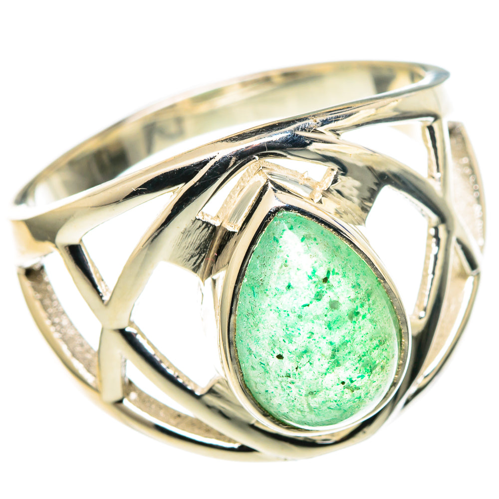 Green Aventurine Rings handcrafted by Anasilvercos - RING97869