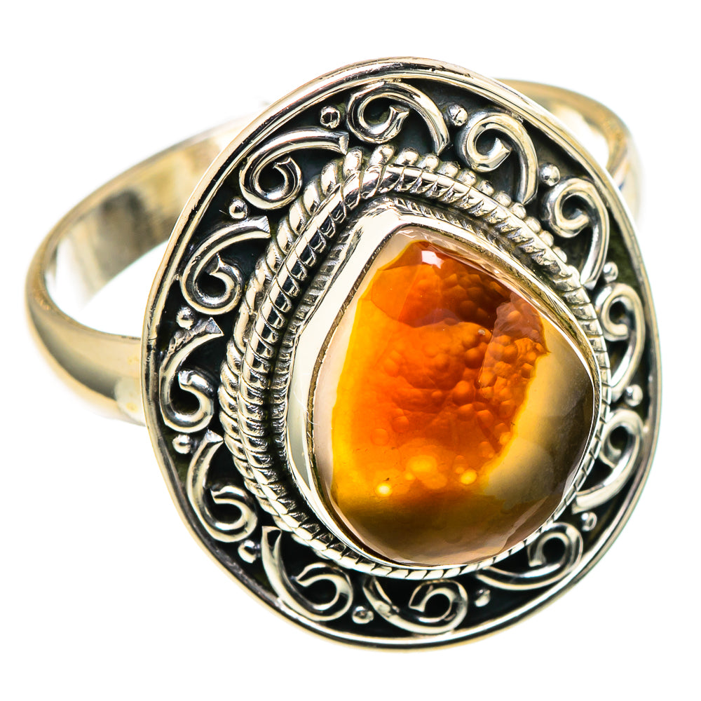 Mexican Fire Agate Rings handcrafted by Anasilvercos - RING97871