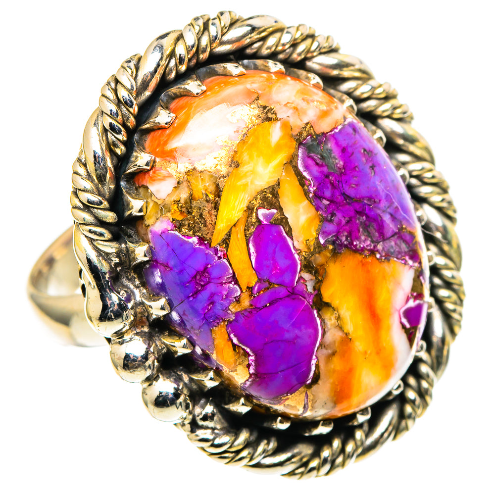 Spiny Oyster Turquoise Rings handcrafted by Anasilvercos - RING97888