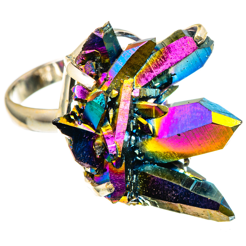 Titanium Sunshine Druzy Rings handcrafted by Anasilvercos - RING97889