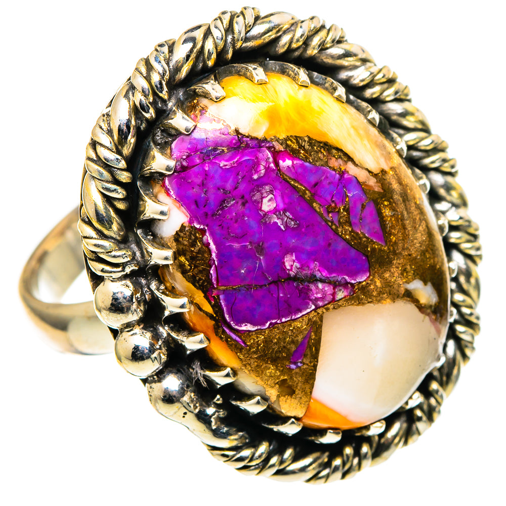 Spiny Oyster Turquoise Rings handcrafted by Anasilvercos - RING97922