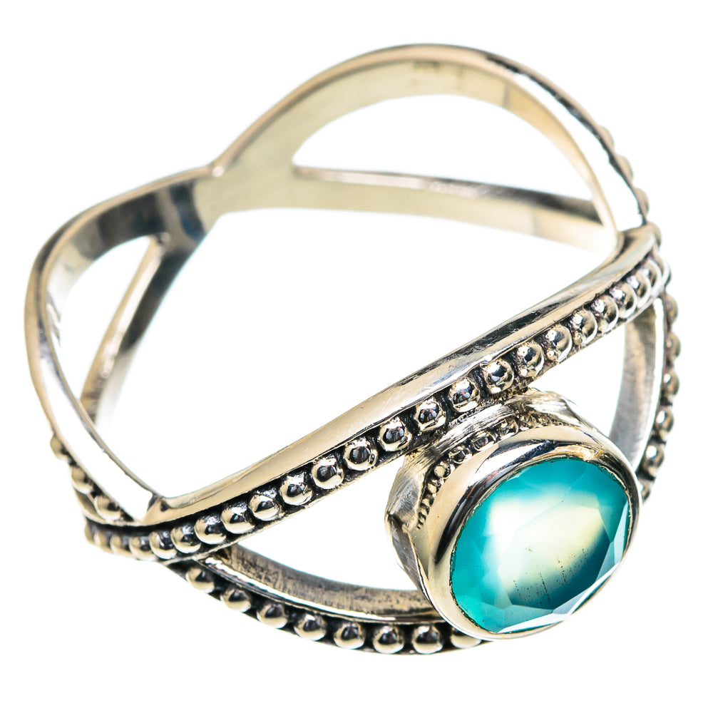 Aqua Chalcedony Rings handcrafted by Anasilvercos - RING97995